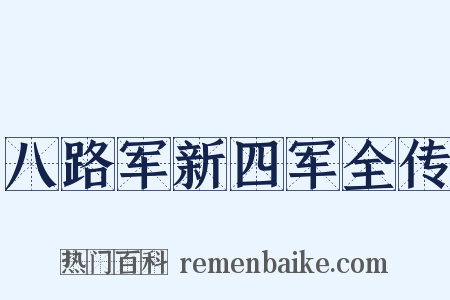 八路军新四军全传是什么意思的图片